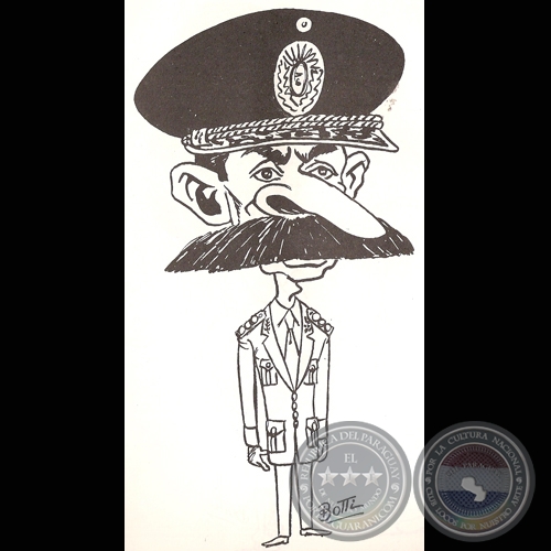 GENERAL JORGE RAFAEL VIDELA - Caricatura de Botti - Año 1992